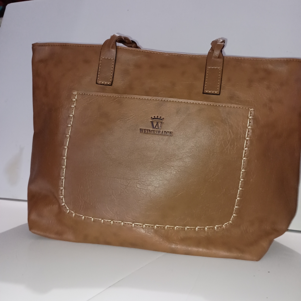 Weimbeiage Tan Shoulder Bag